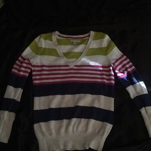 Multi-Colored Striped Sweater From Old Navy